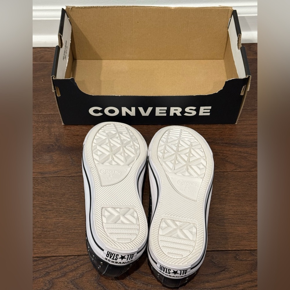 Converse Black Low Top Studded Sneakers - Picture 6 of 10